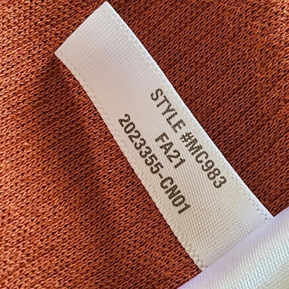 Madewell Wrap Jumpsuit Orange Textured Knit Tie-Knot Size Medium - Picture 9 of 9